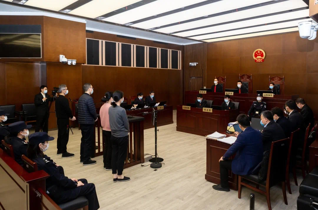 庭审现场 上海一中院供图