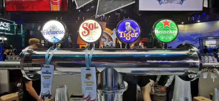 华润啤酒引入的部分喜力家族品牌  图片来源：雪花渠道伙伴大会