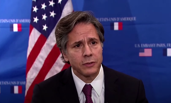 拜登宣布的国务卿人选布林肯，与弗洛诺伊同为WestExec Advisors公司创始人 视频截图