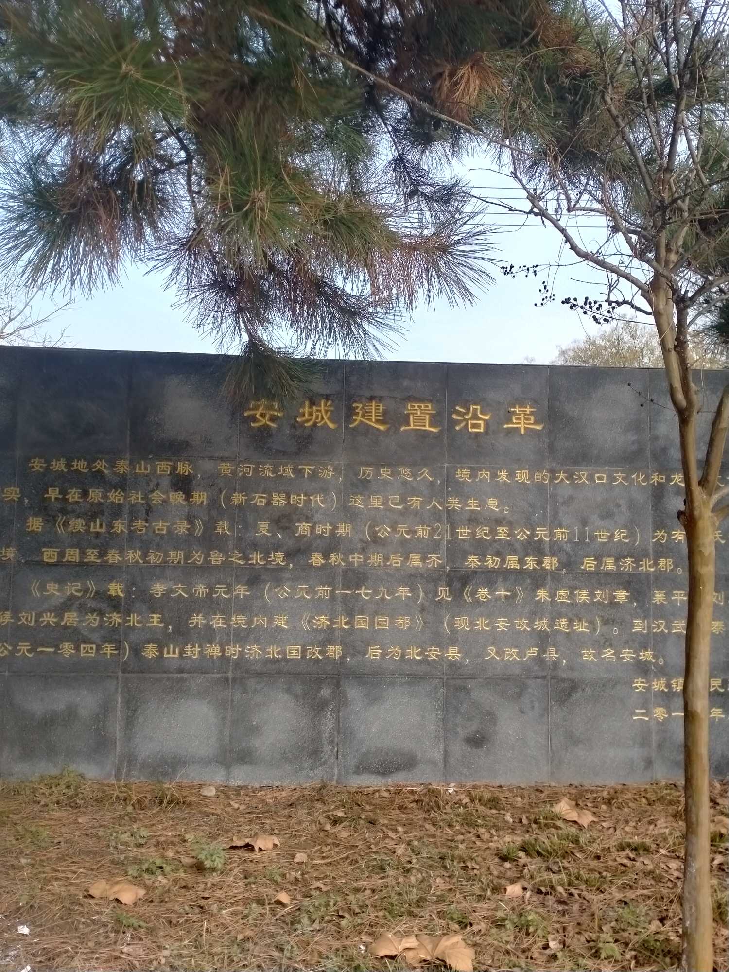 今天又到济南市玫乡北安故国城商周遗址安城广场/尹燕忠