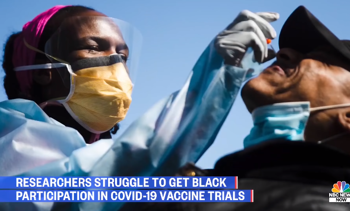 在美国新冠疫苗研发期间，非裔美国人也更不愿意充当志愿者 视频截图