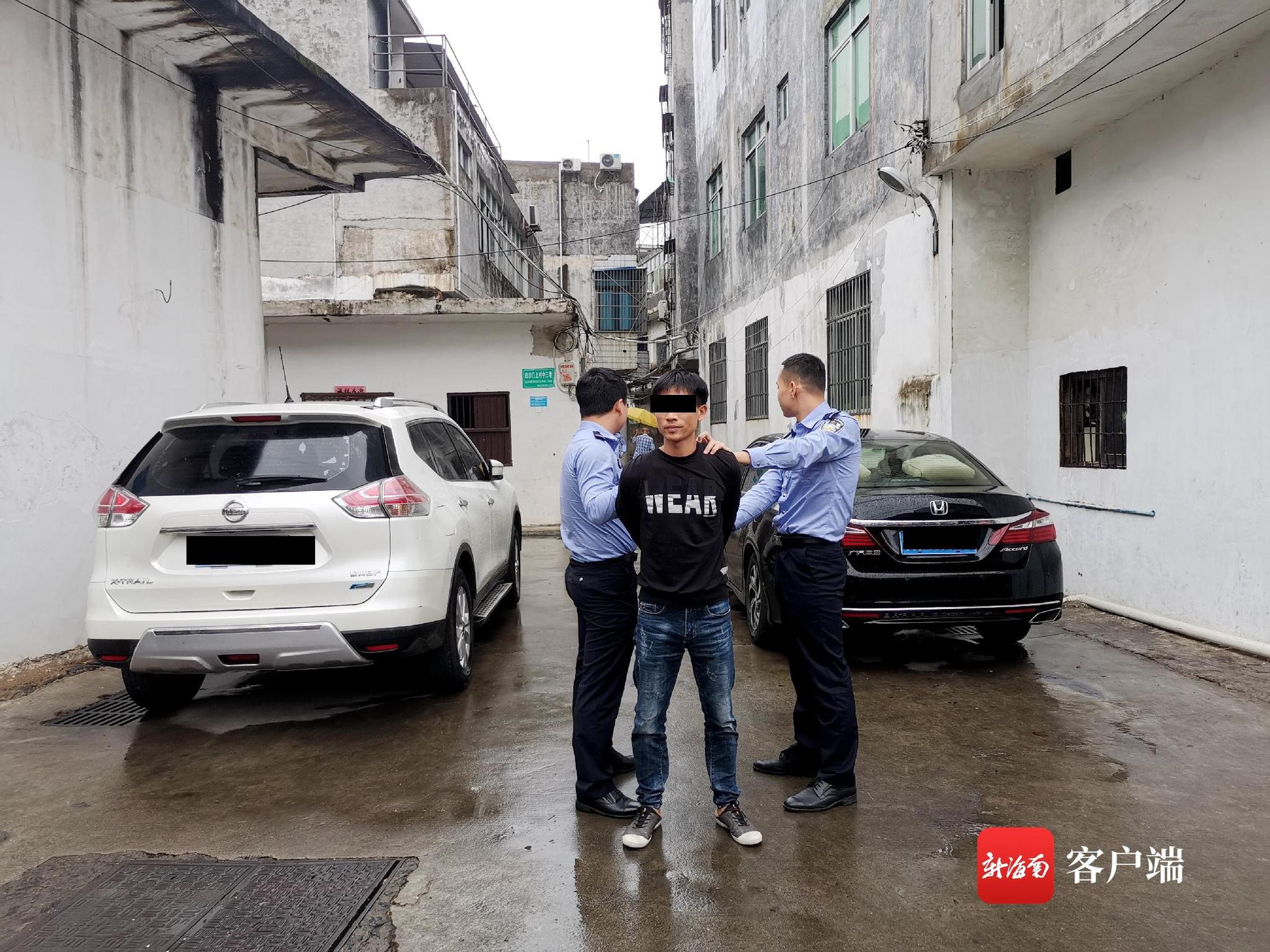 抢夺老人财物后逍遥饮酒 15小时后被海口海岸警察抓获|南海网|嫌疑人