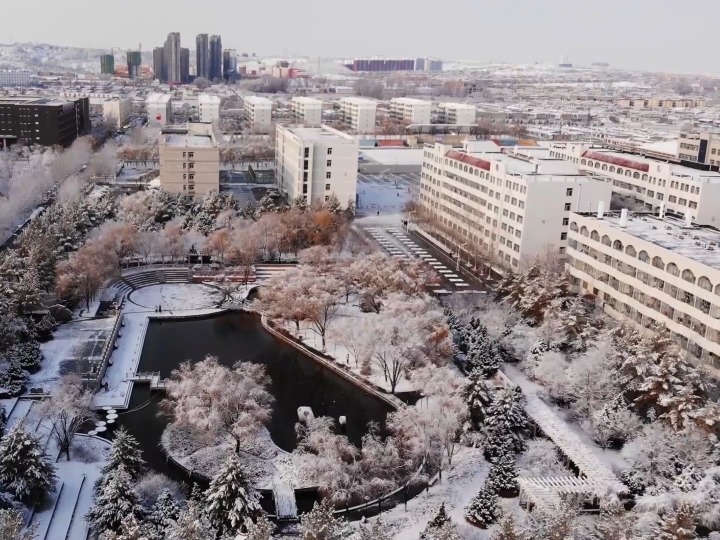 校园vlog|榆林学院雪景