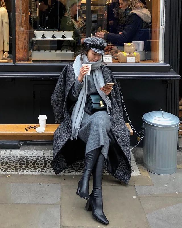 冬天不露腿也能美美地穿裙子 我有这几招 裙子 长靴 裤袜 新浪新闻