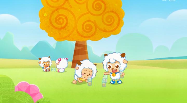 智趣羊学堂懒羊羊变勤快了和夕阳在做保龄球呢加油呀