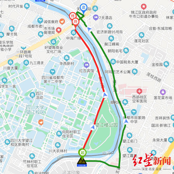 望江路望江路长寿路 天仁西二路天府大道红星新闻记者 张肇婷编辑 成