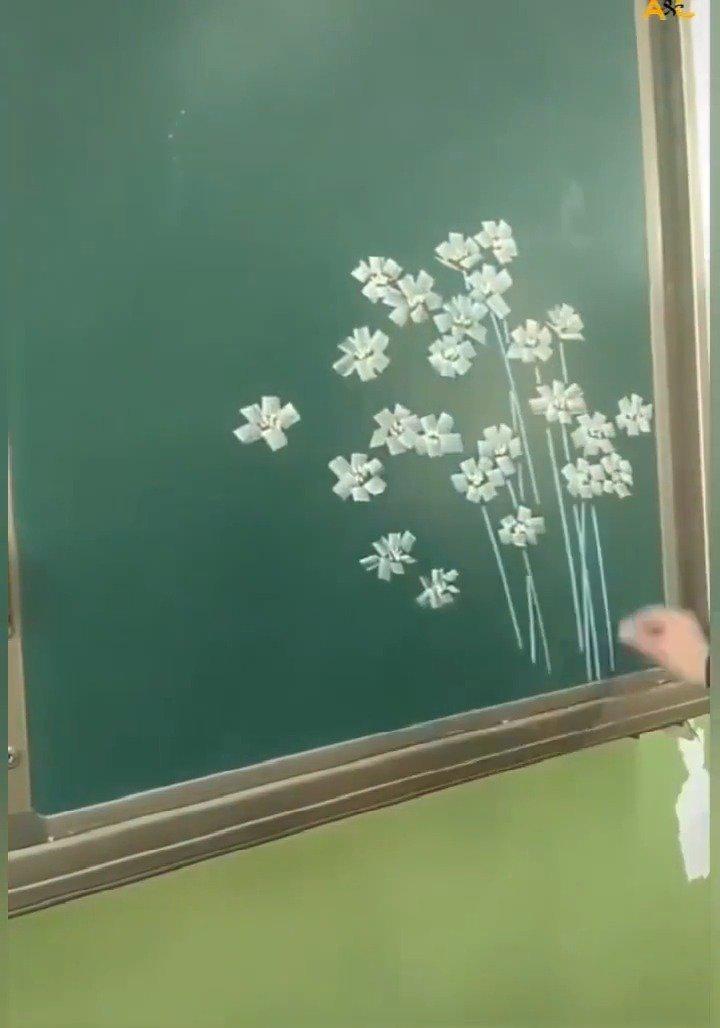 粉笔画合集,要是当年画黑板报我有这个技术就好了