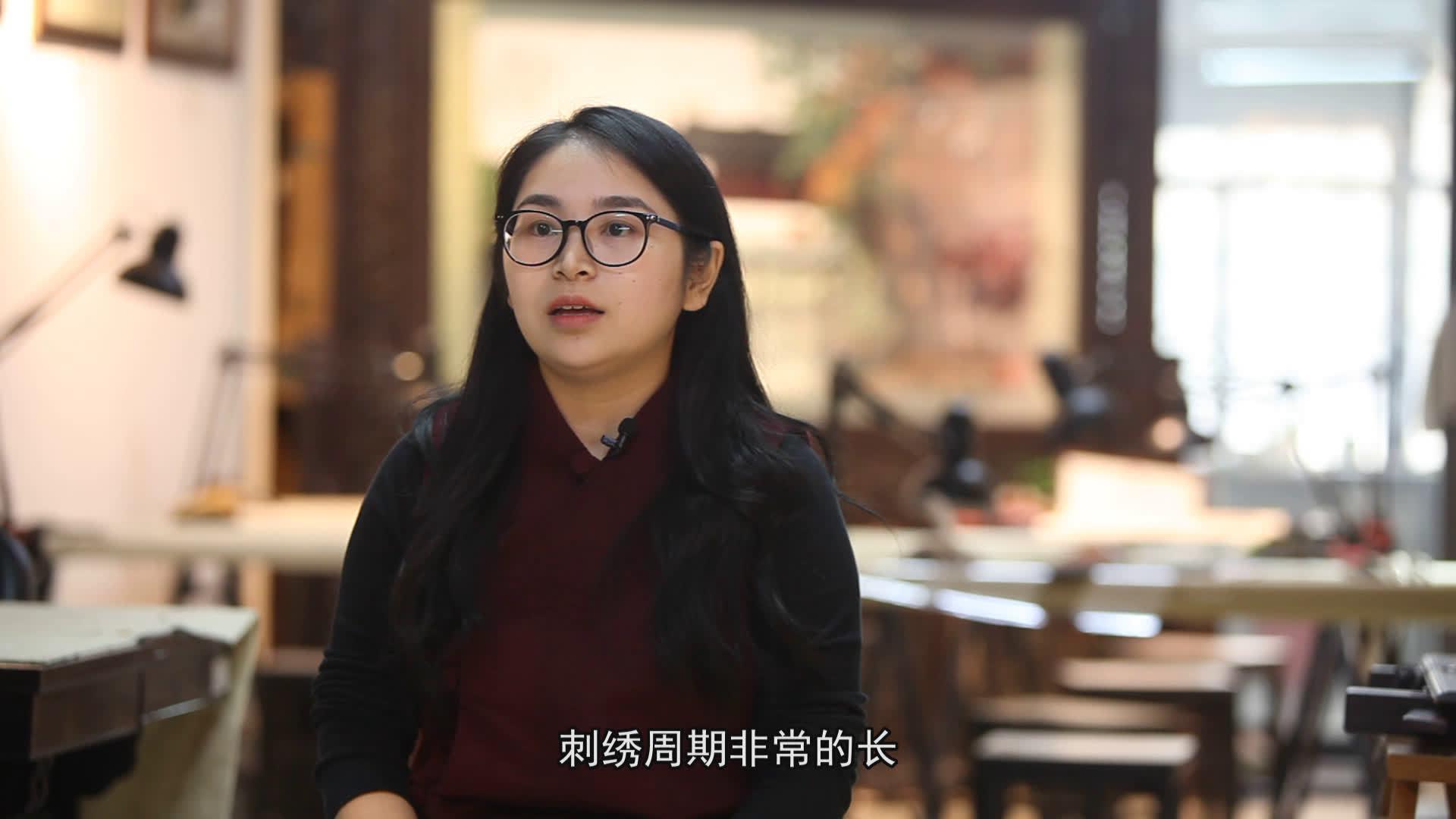 浙江瓯绣传承人余琼 针针传情 丝丝达意