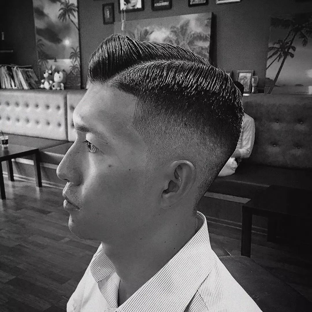 最流行的男士油头发型