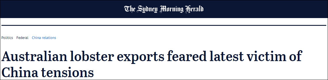 澳龙虾在中国遭遇清关延迟 澳媒炒作：将是下一个打击目标