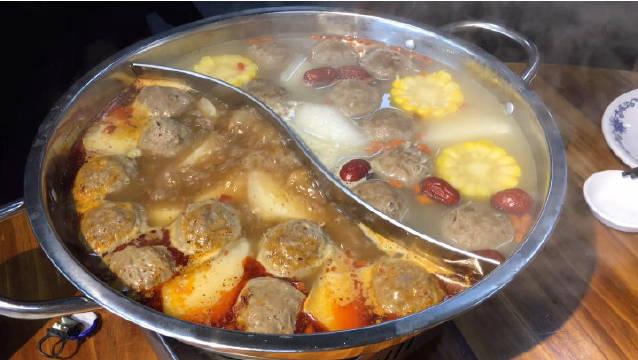 天冷冷来吃个潮汕风味牛丸火锅