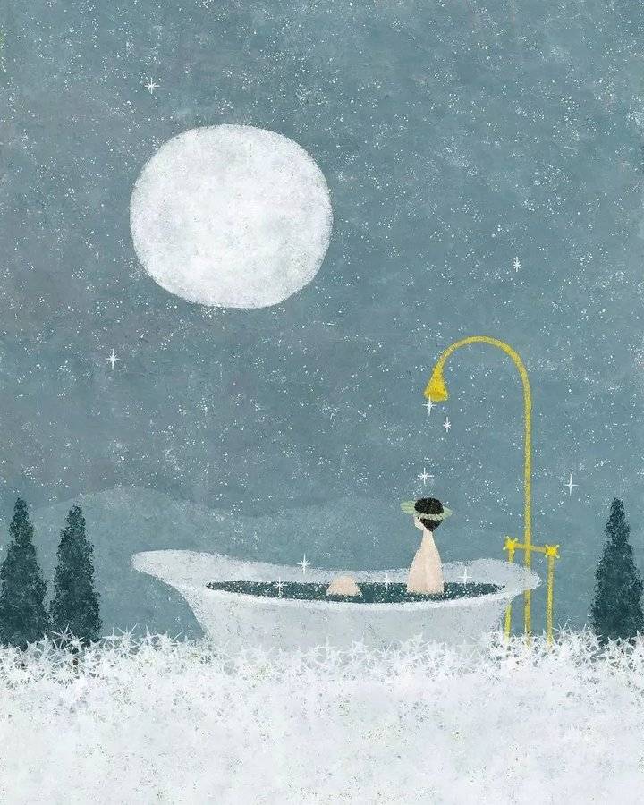 一组安静又治愈的插画