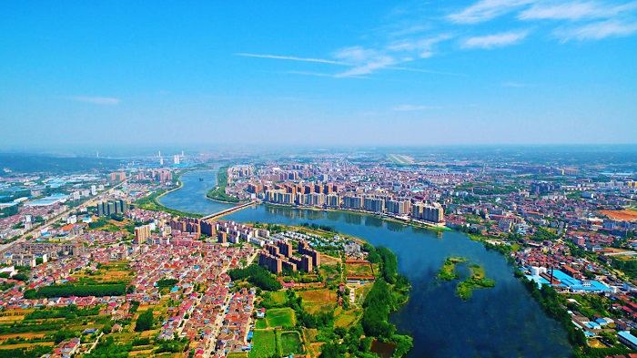 当阳沮河湿地公园.新华网发(周星亮 摄)