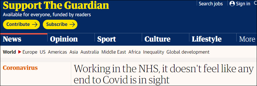 《卫报》：在NHS工作，感觉疫情看不到头