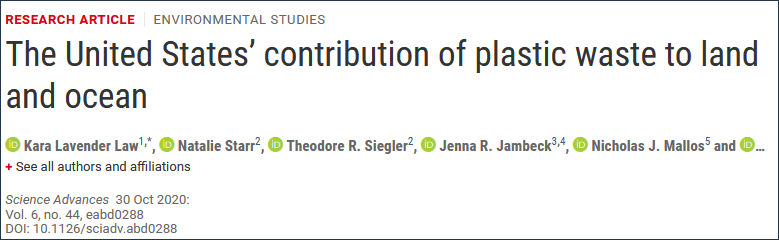 美国人口占全球4% 生产了全球17%的塑料垃圾