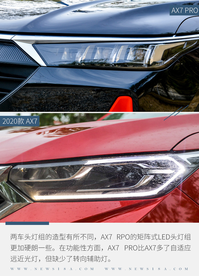 加“PRO”后对比 东风风神AX7新老车型对比