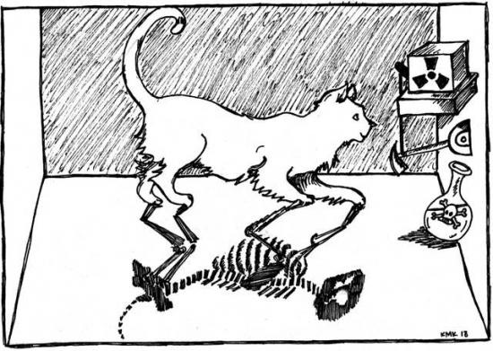 "薛定谔的猫"概念图