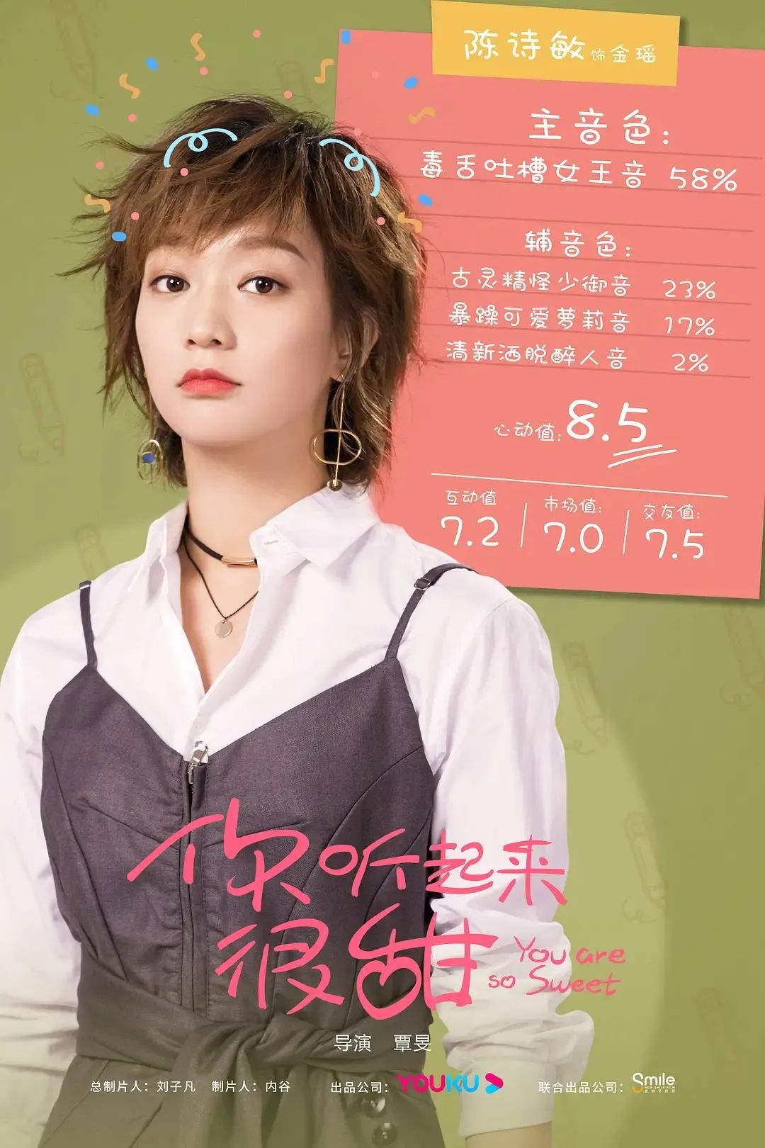 《你听起来很甜》官宣定档 专访陈诗敏:表演最重要的是信念感__财经