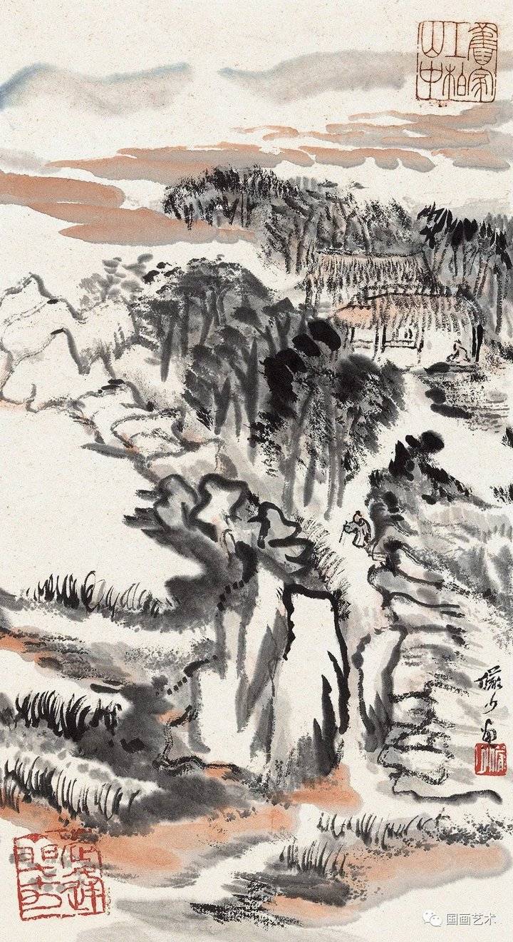 名家笔下的策杖高士:竹杖芒鞋轻胜马,一蓑烟雨任平生|秋山策杖|张大千|黄君璧_新浪新闻