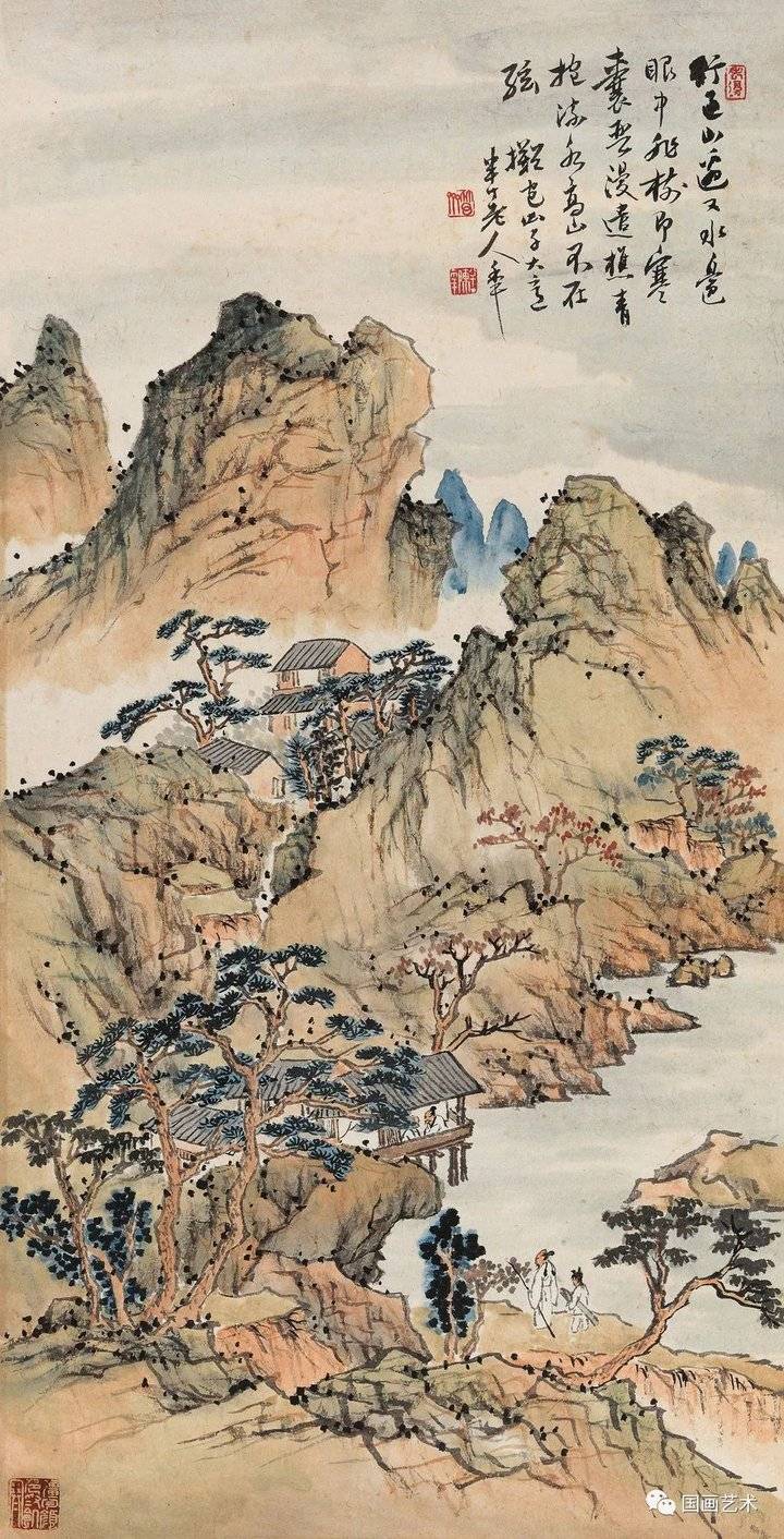 名家笔下的策杖高士:竹杖芒鞋轻胜马,一蓑烟雨任平生|秋山策杖|张大千|黄君璧_新浪新闻