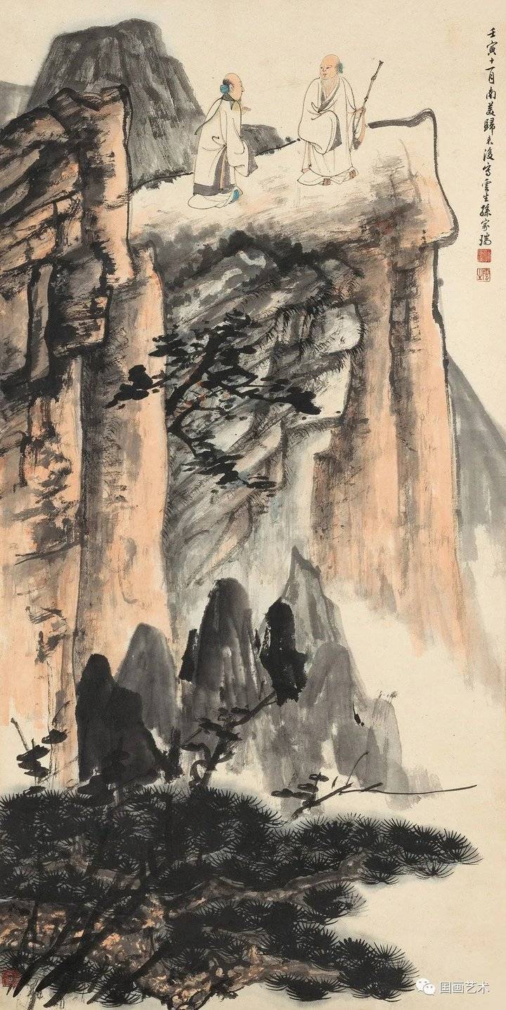 名家笔下的策杖高士:竹杖芒鞋轻胜马,一蓑烟雨任平生|秋山策杖|张大千|黄君璧_新浪新闻