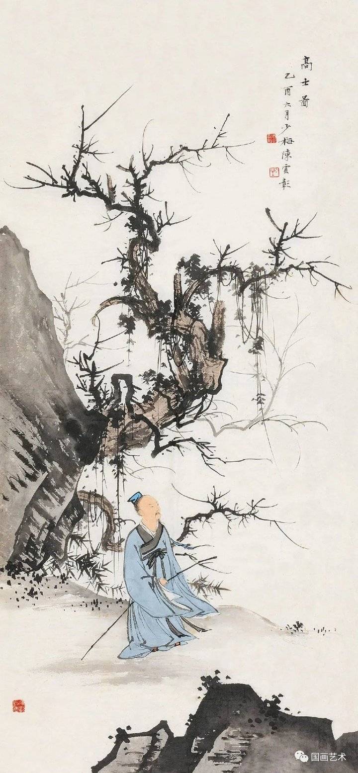名家笔下的策杖高士:竹杖芒鞋轻胜马,一蓑烟雨任平生|秋山策杖|张大千|黄君璧_新浪新闻