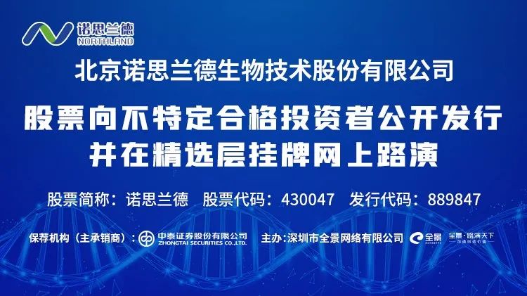 直播互动丨诺思兰德股票向不特定合格投资者公开发行并在精选层挂牌网上路演