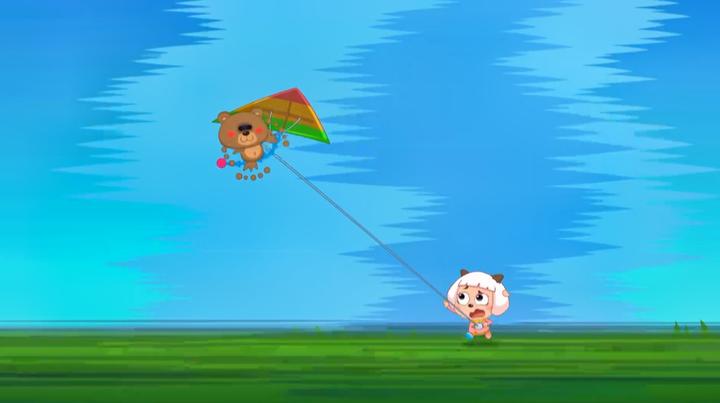 喜羊羊与灰太狼:细菌大王真惨,想抓冰冰羊,结果被当风筝放飞了