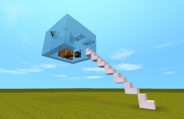 迷你世界大神5步制作空中水屋墙体透明色外形十分独特
