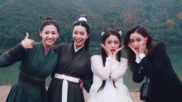 而且给人的感觉有点像女汉子,要是张天爱穿古装合影的话,那这些女明星