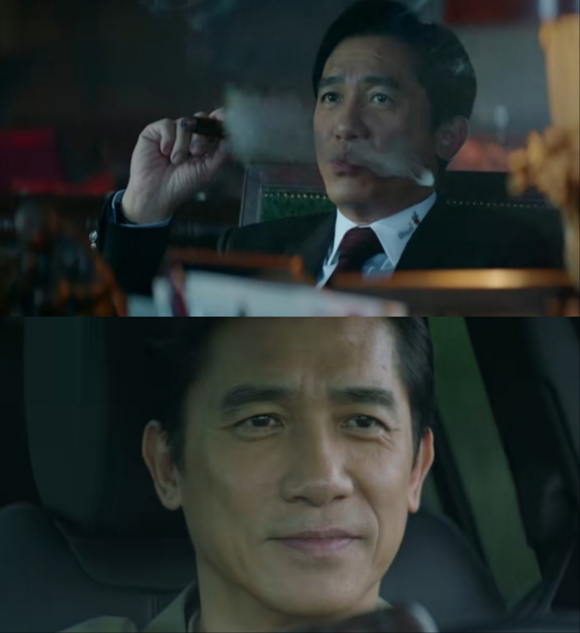 据悉,这是梁朝伟在新电影《猎狐行动》中的剧照.