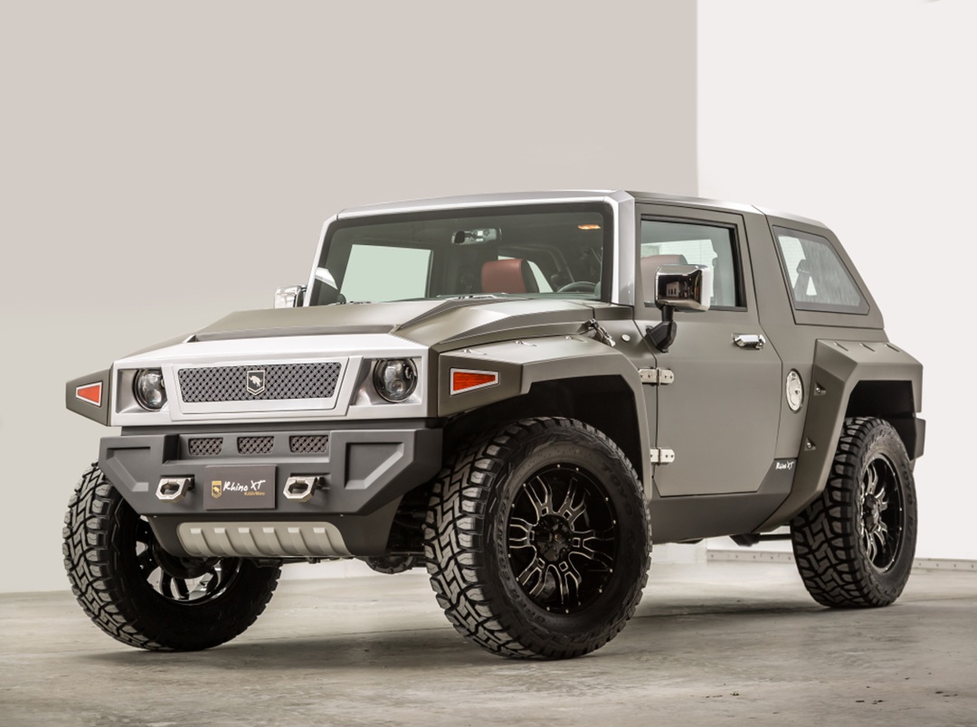 外形设计高度还原了悍马hx概念车,包括双向开启的尾厢门以及向前掀起