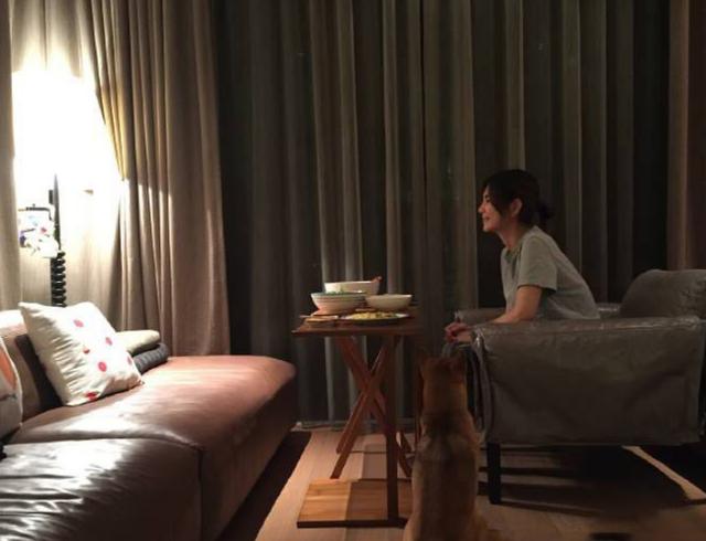 走进陈嘉桦的家跟老公用凳子在客厅吃饭没有一点明星样子