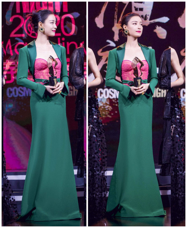 这场红毯很冷但很美!倪妮优雅何穗仙,临时来的ab下楼梯也惊艳