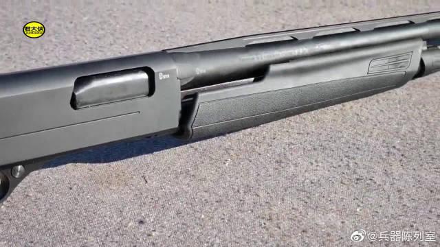 雷明顿tac 14霰弹枪,加装黑色霰弹,户外靶场射击实测