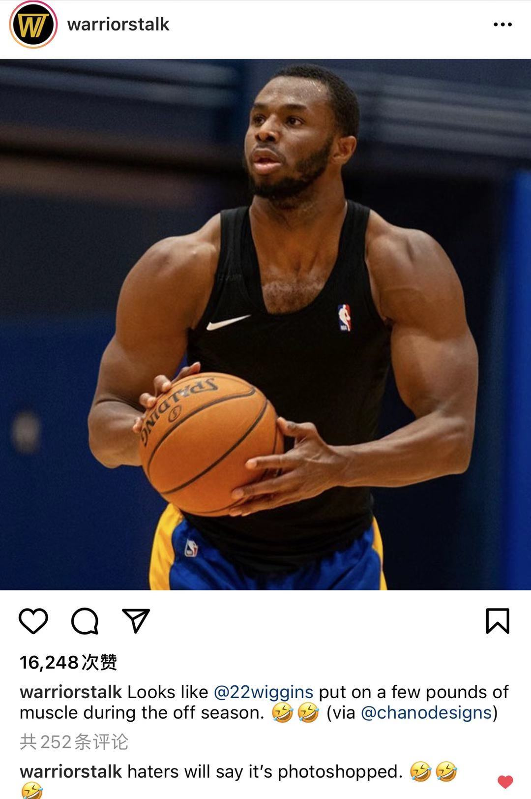 金州詹姆斯维金斯变壮了啊下赛季改打大前锋