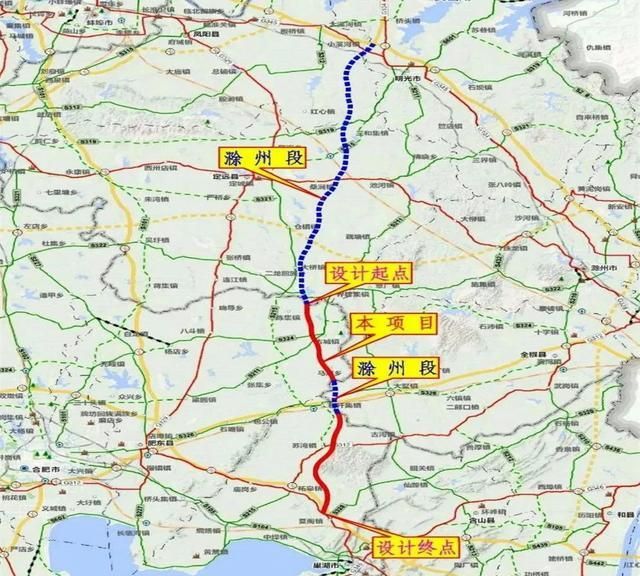 安徽在建的一条高速公路,全长132公里,分为两段建设