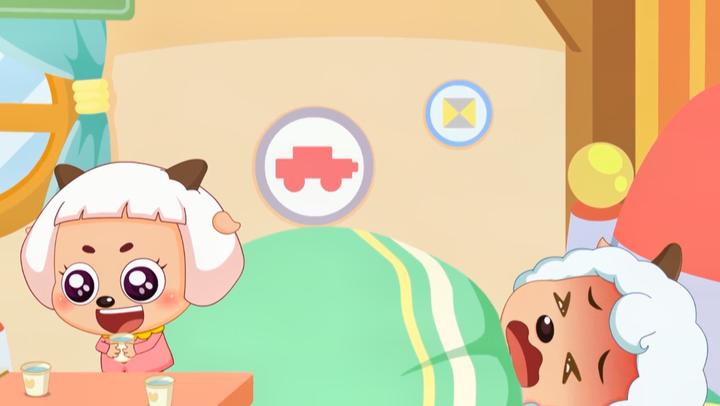 喜羊羊与灰太狼:喜羊羊生病发烧了,就冰冰羊在照顾他,好暖心呀