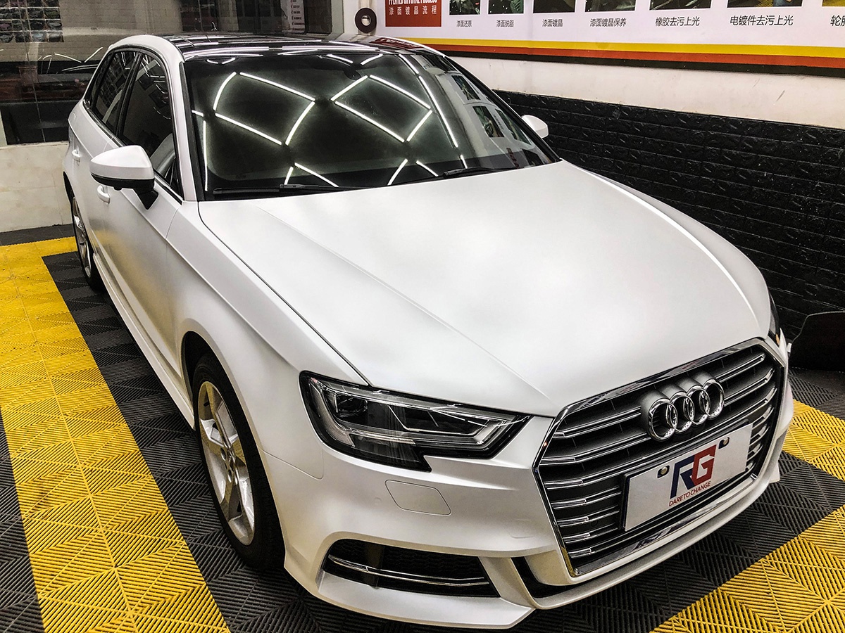 奥迪a3车身改色电光白 rg瑞集改色膜福建龙岩-新浪汽车