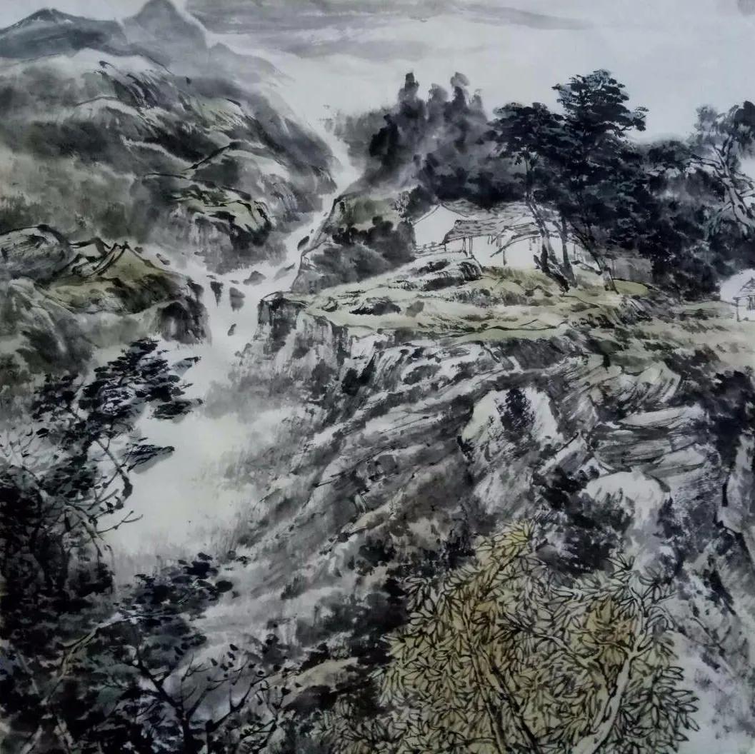 青年画家张岩精美山水人物画佳作赏析