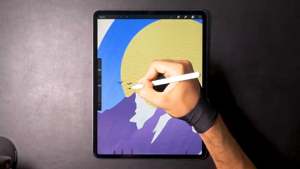 风景场景ipadpro绘画过程来自插画师galshir