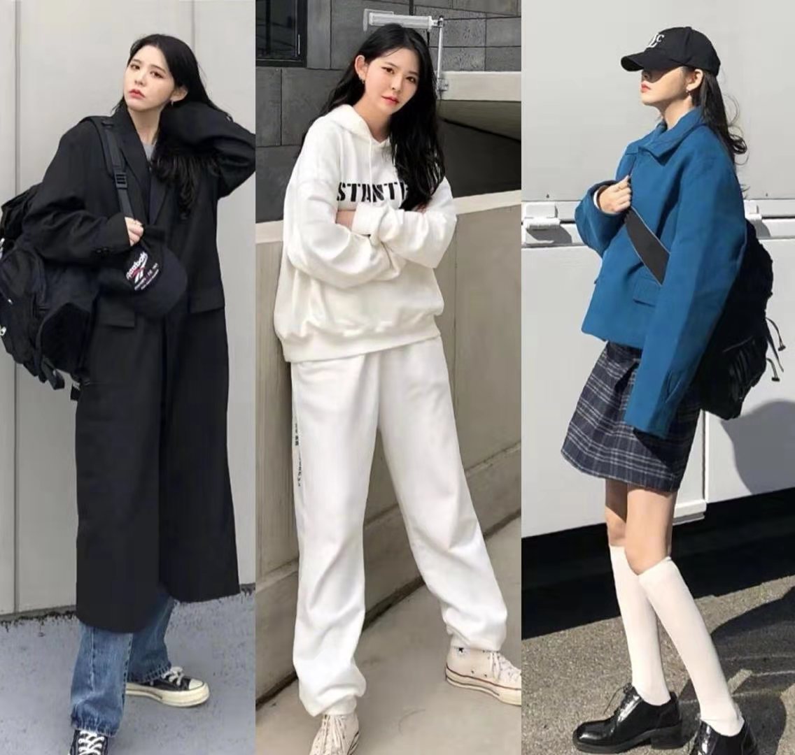 韩系美女终于放弃可爱风,换上中性衣服,酷炫,独立,帅气