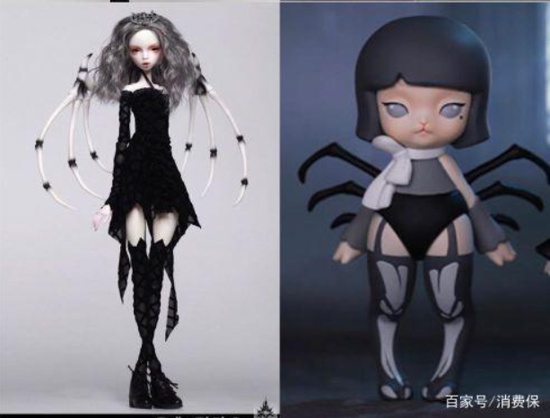 （图片来源：百家号，消费保；左 DC 右 泡泡玛特）