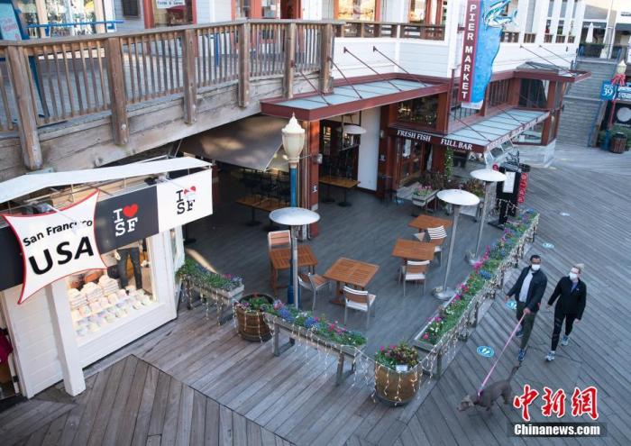 Data map: On December 7 local time, affected by the epidemic, a restaurant at Fisherman's Wharf in San Francisco, California, USA stopped offering alfresco dining services Photo by News Agency reporter from China Liu Guanguan