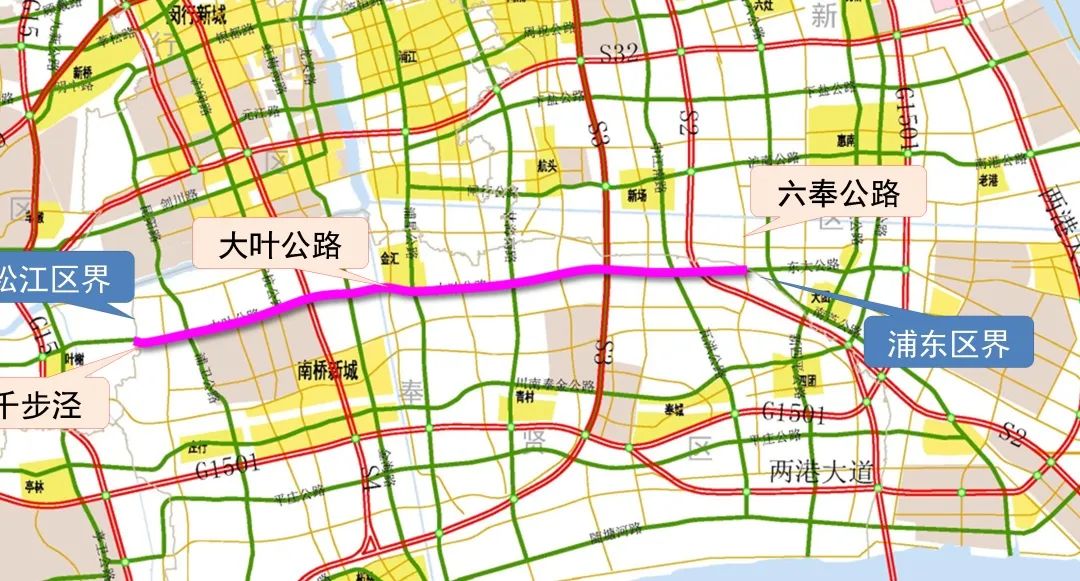 【交通】大叶公路奉贤段改建工程有新进展!沪南部交通未来更便捷