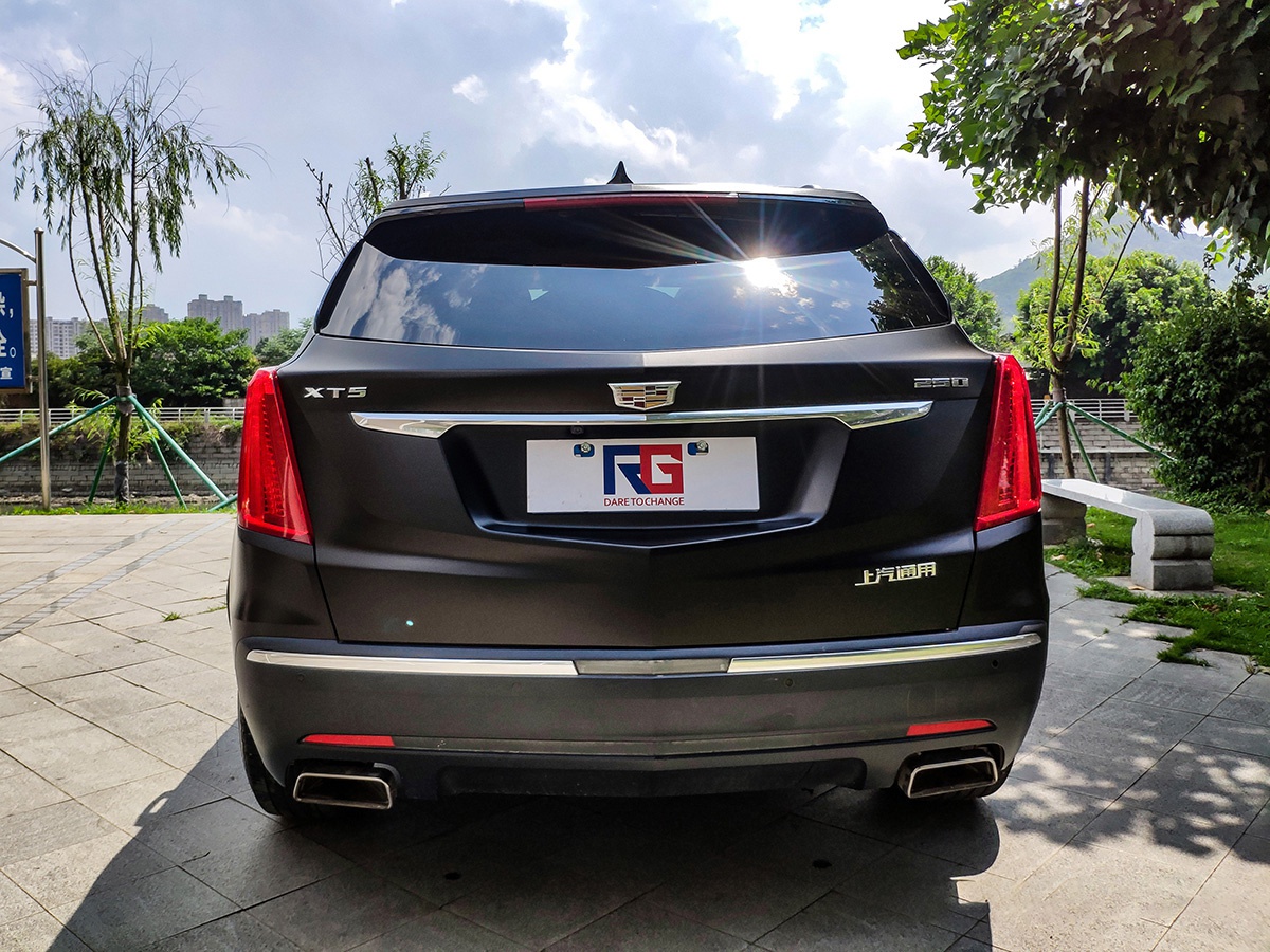 凯迪拉克xt5车身改色电光黑rg瑞集改色膜福建福州