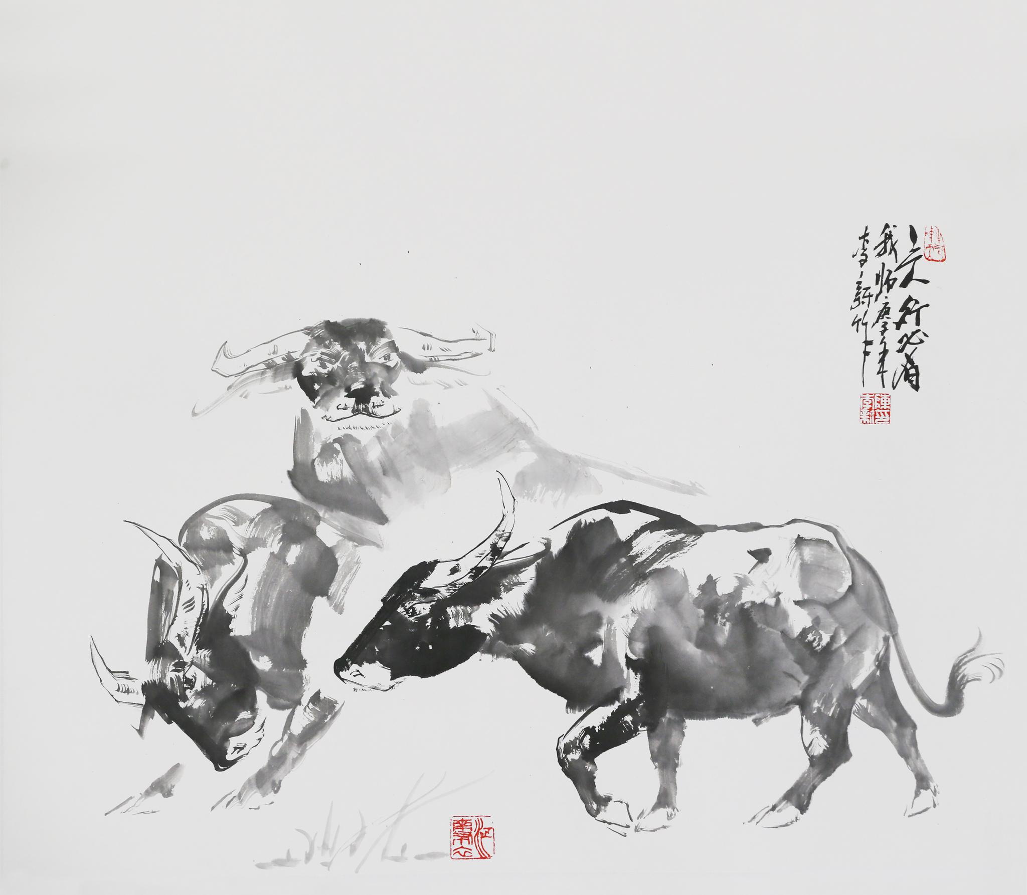 一幅牛气冲天的画,却让画家陈李新,结缘中国科技产业大咖戴伟民
