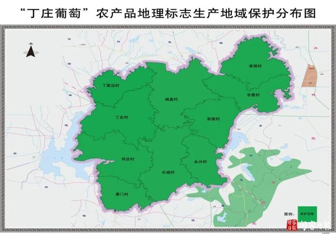 "丁庄葡萄"农产品地理标志地域保护范围为江苏省句容市茅山镇,辖茅山