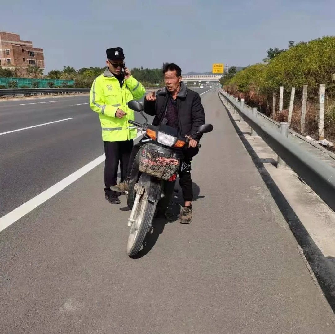 只知道回家的路上有一个加油站 广西一男子找不到路骑摩托闯入高速逆行 手机新浪网