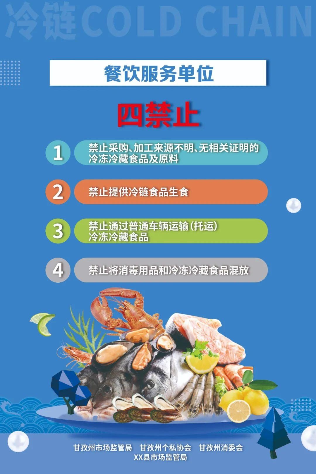 甘孜州市场监管局印发张贴"加强冷链食品疫情防控"海报